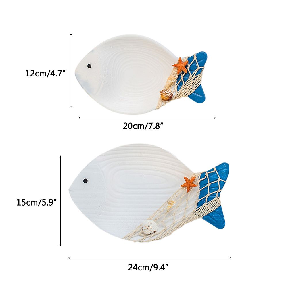 Wood Fish Hanging Ornament Wooden Fish Wall Art Decor for Beach Theme Fish Sculpture - Image 2