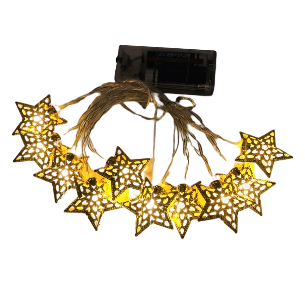 Ramadan Eid String Light Battery Operated Moon Star Lamp Mubarak Moon LED String Lights for Indoor Ramadan Festival Decorations - Image 1