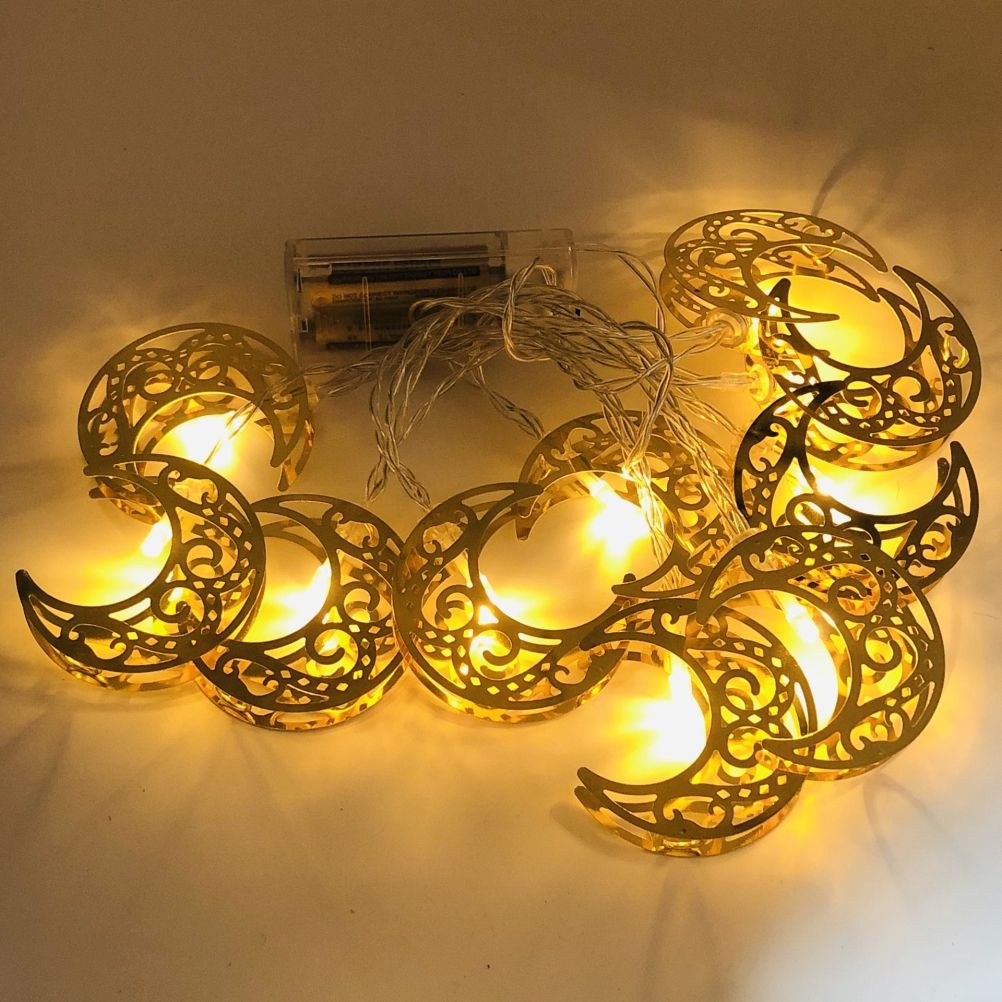 Ramadan Eid String Light Battery Operated Moon Star Lamp Mubarak Moon LED String Lights for Indoor Ramadan Festival Decorations - Image 5