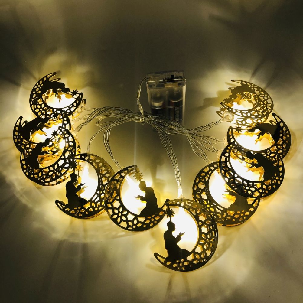 Ramadan Eid String Light Battery Operated Moon Star Lamp Mubarak Moon LED String Lights for Indoor Ramadan Festival Decorations - Image 7