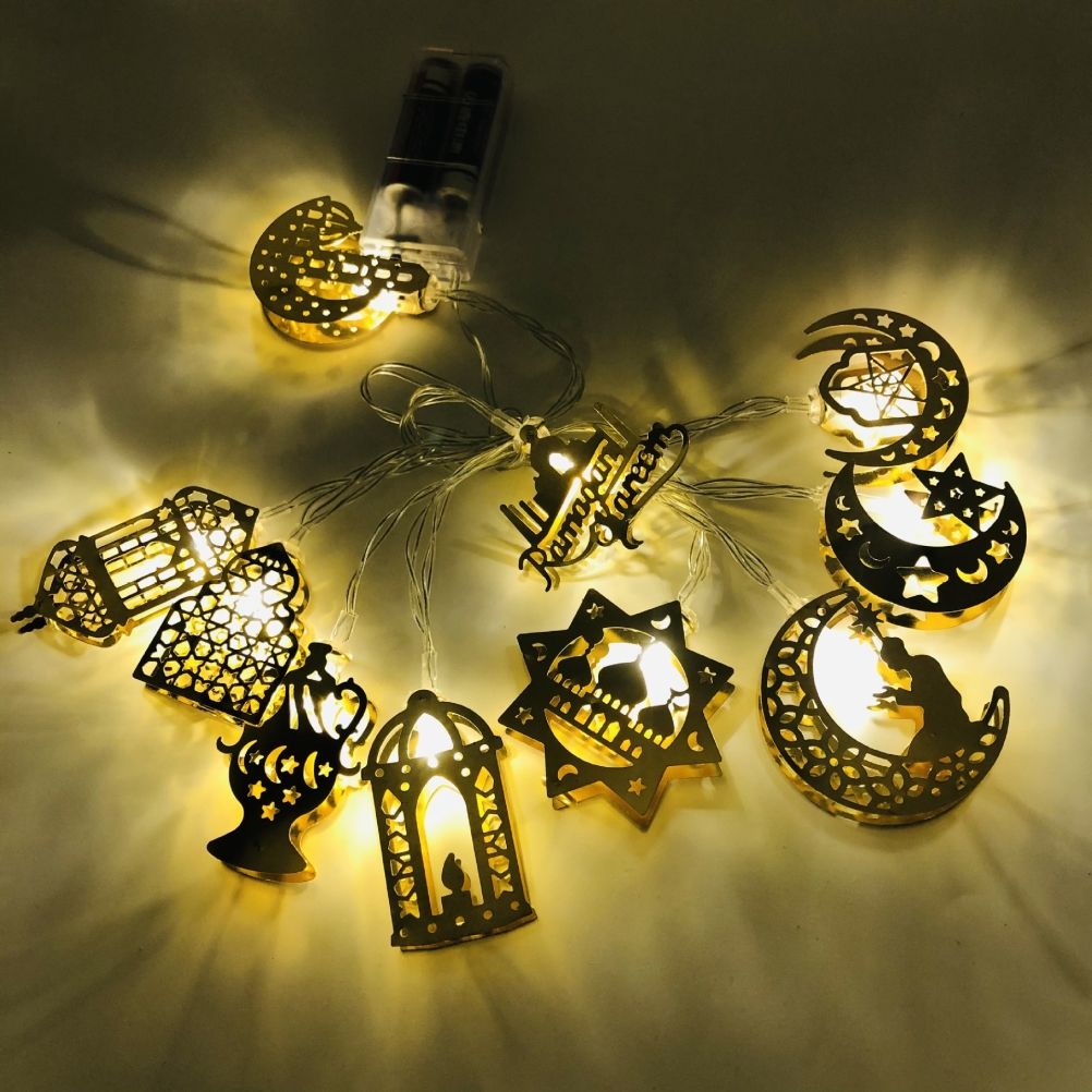 Ramadan Eid String Light Battery Operated Moon Star Lamp Mubarak Moon LED String Lights for Indoor Ramadan Festival Decorations - Image 3