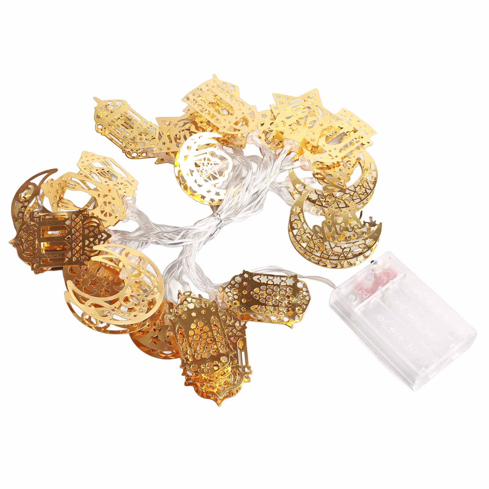 Ramadan Eid String Light Battery Operated Moon Star Lamp Mubarak Moon LED String Lights for Indoor Ramadan Festival Decorations - Image 2