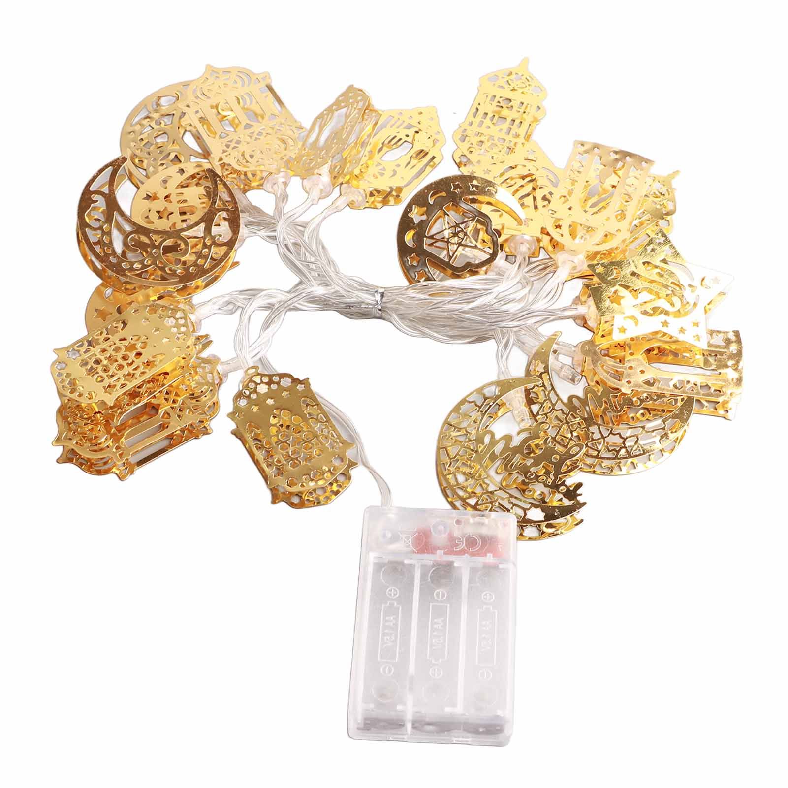 Ramadan Eid String Light Battery Operated Moon Star Lamp Mubarak Moon LED String Lights for Indoor Ramadan Festival Decorations - Image 3