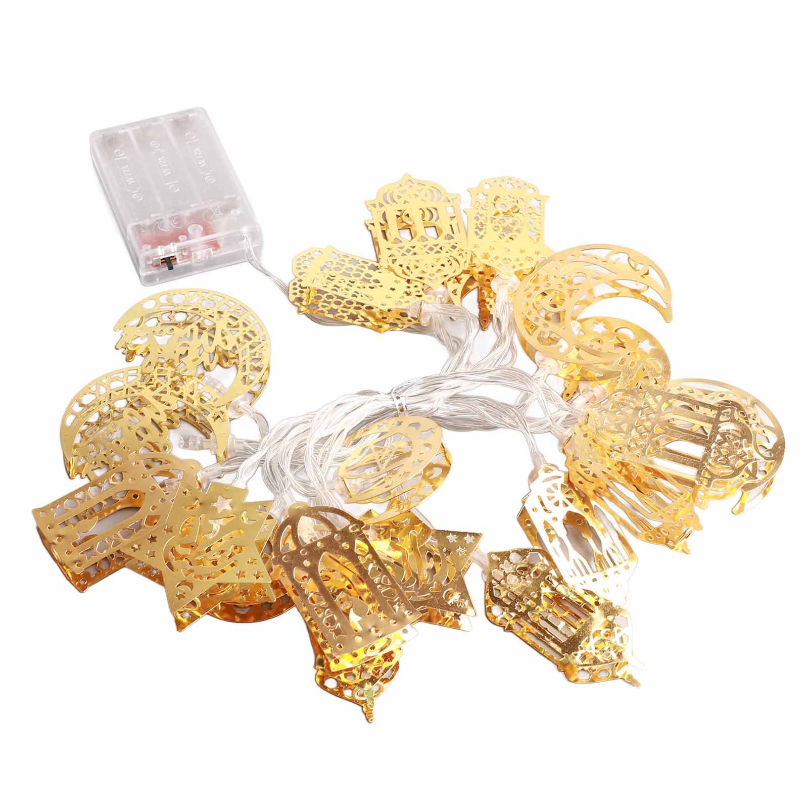 Ramadan Eid String Light Battery Operated Moon Star Lamp Mubarak Moon LED String Lights for Indoor Ramadan Festival Decorations - Image 6