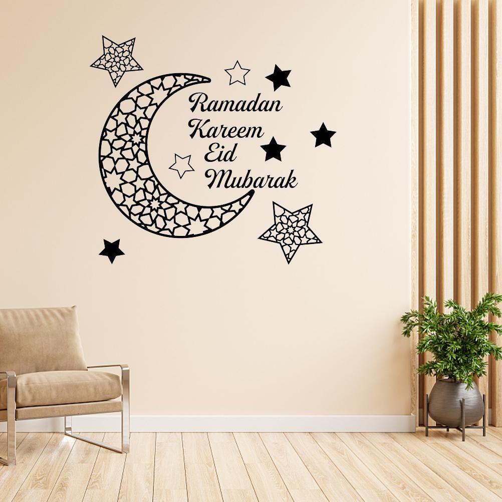 Ramadan Crescent Acrylic Mirror Sticker 3D Self Adhesive Wall Sticker for Doors Windows Closets - Image 7