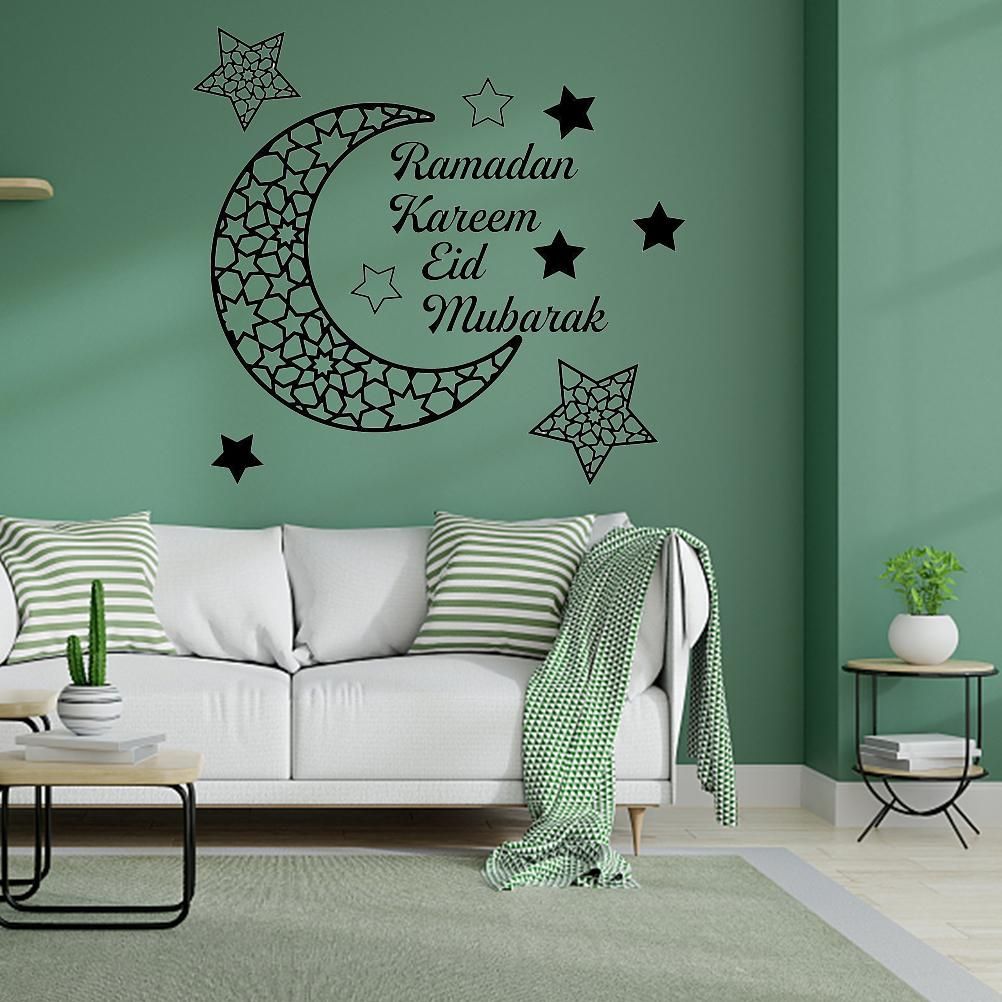 Ramadan Crescent Acrylic Mirror Sticker 3D Self Adhesive Wall Sticker for Doors Windows Closets - Image 8