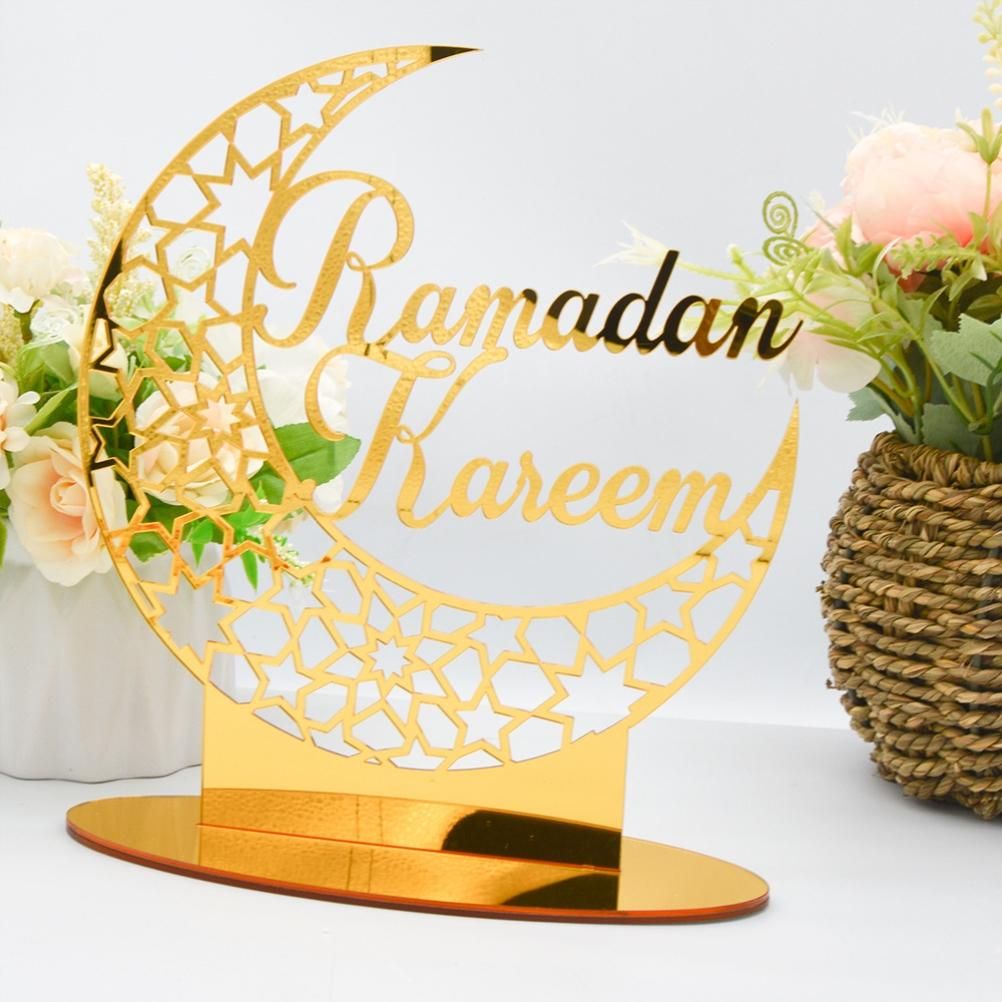 Eid Mubarak Acrylic Ornament Ramadan Decorations for Home Muslim Party Supplies Eid Ramadan Gifts - Image 5