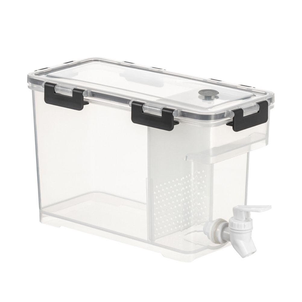 3.5 L Plastic Drink Dispenser Beverage Dispenser with Spigot Iced Juice Dispenser for Fridge Party Daily Use - Image 1