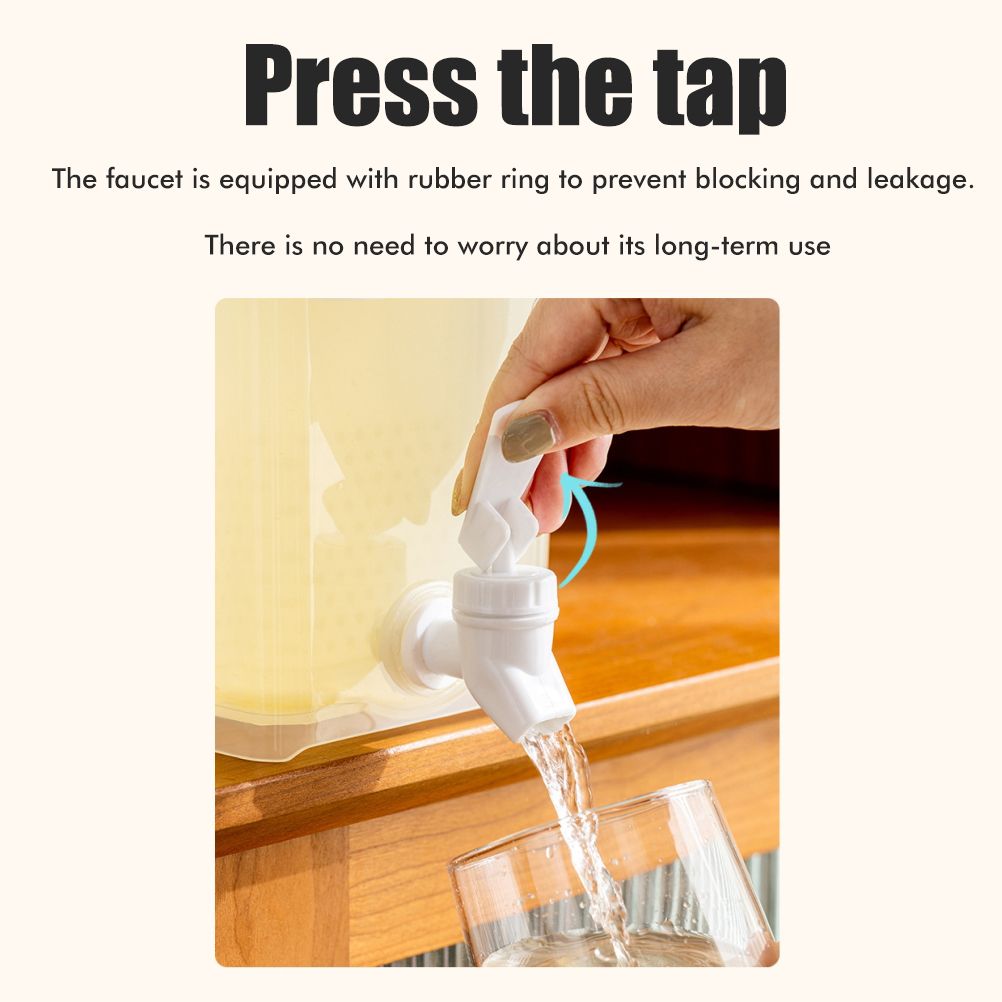 3.5 L Plastic Drink Dispenser Beverage Dispenser with Spigot Iced Juice Dispenser for Fridge Party Daily Use - Image 4