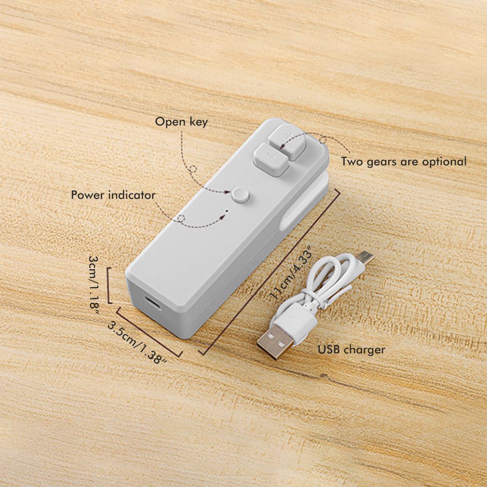 Mini Bag Sealer Rechargeable Heat Sealer Food Bag Sealer for Food Storage Portable 2 in 1 Sealer and Cutter for Plastic Bags - Image 2