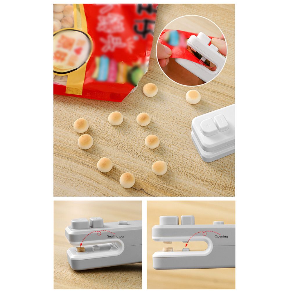 Mini Bag Sealer Rechargeable Heat Sealer Food Bag Sealer for Food Storage Portable 2 in 1 Sealer and Cutter for Plastic Bags - Image 4