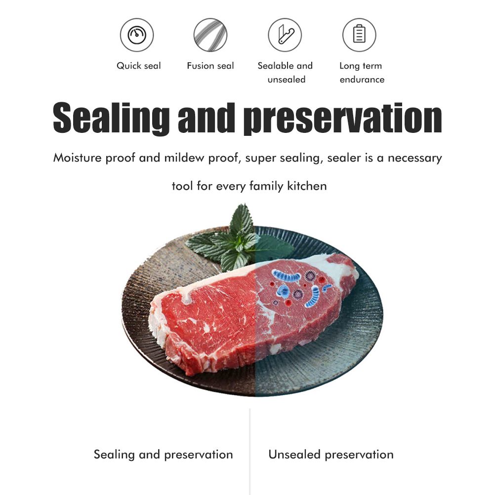 Mini Bag Sealer Rechargeable Heat Sealer Food Bag Sealer for Food Storage Portable 2 in 1 Sealer and Cutter for Plastic Bags - Image 5