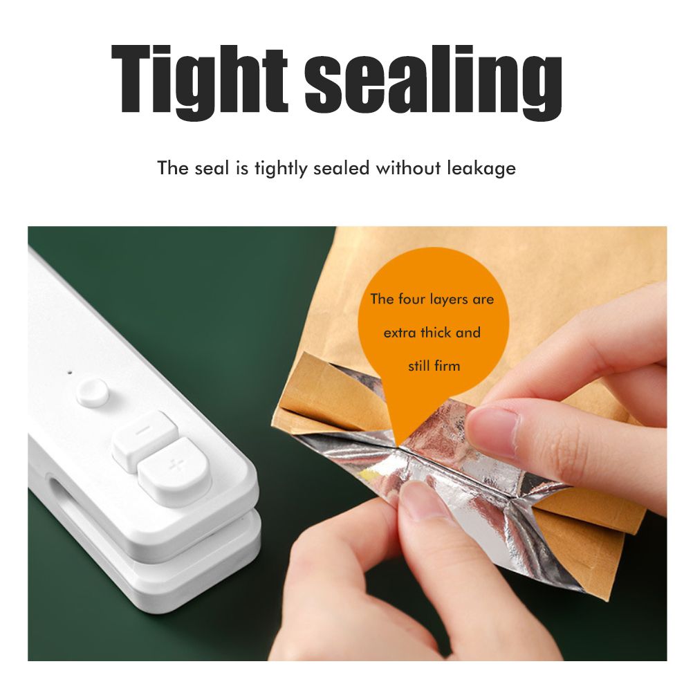 Mini Bag Sealer Rechargeable Heat Sealer Food Bag Sealer for Food Storage Portable 2 in 1 Sealer and Cutter for Plastic Bags - Image 8