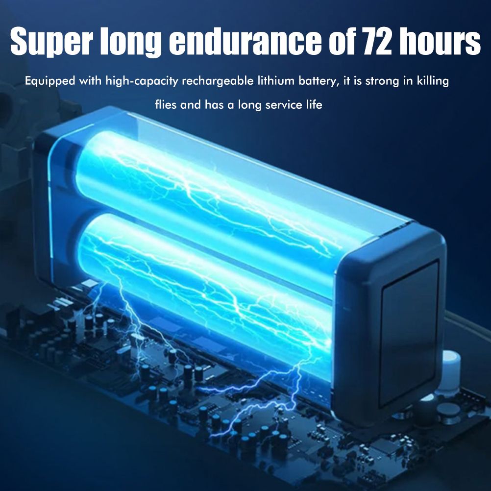 Electric Automatic Rotating Fly Trap Rechargeable Powerful Household Fly Trap for Family Indoor Use - Image 6