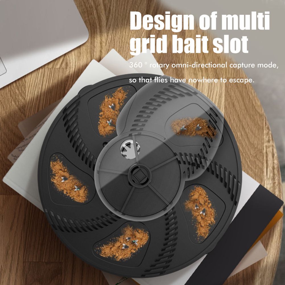 Electric Automatic Rotating Fly Trap Rechargeable Powerful Household Fly Trap for Family Indoor Use - Image 5