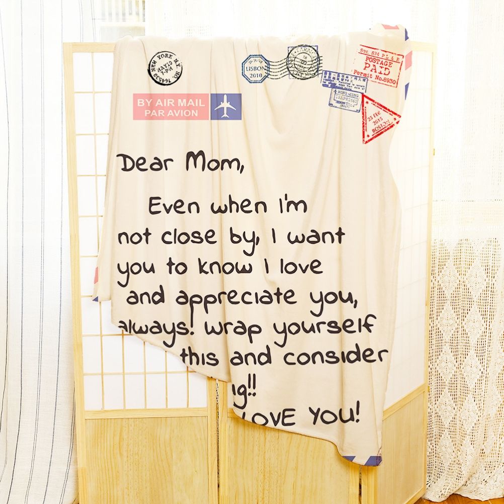 Mother's Day Father's Day Letter Printed Throw Blanket Gifts Soft Flannel Blanket for Bed Couch Living Room - Image 4