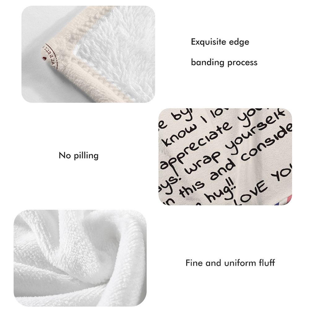 Mother's Day Father's Day Letter Printed Throw Blanket Gifts Soft Flannel Blanket for Bed Couch Living Room - Image 6