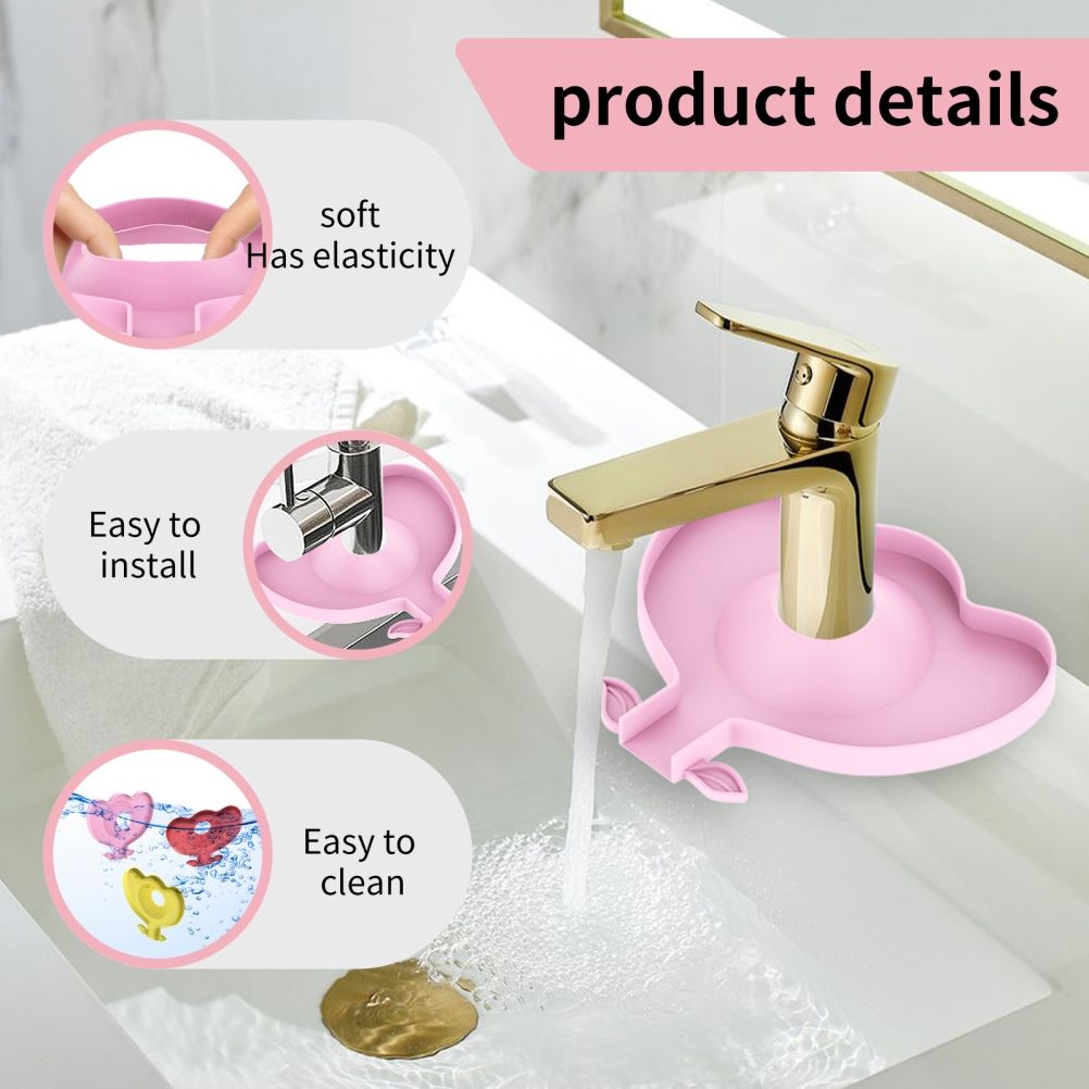 Kitchen Faucet Sink Splash Guard Silicone Faucet Water Catcher Mat Sink Draining Pad Behind Faucet for Kitchen Bathroom - Image 5