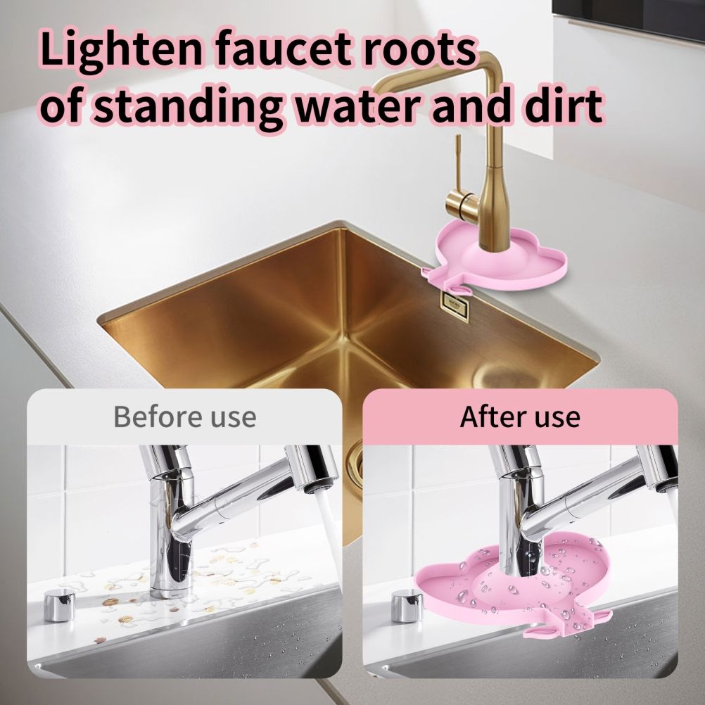 Kitchen Faucet Sink Splash Guard Silicone Faucet Water Catcher Mat Sink Draining Pad Behind Faucet for Kitchen Bathroom - Image 6