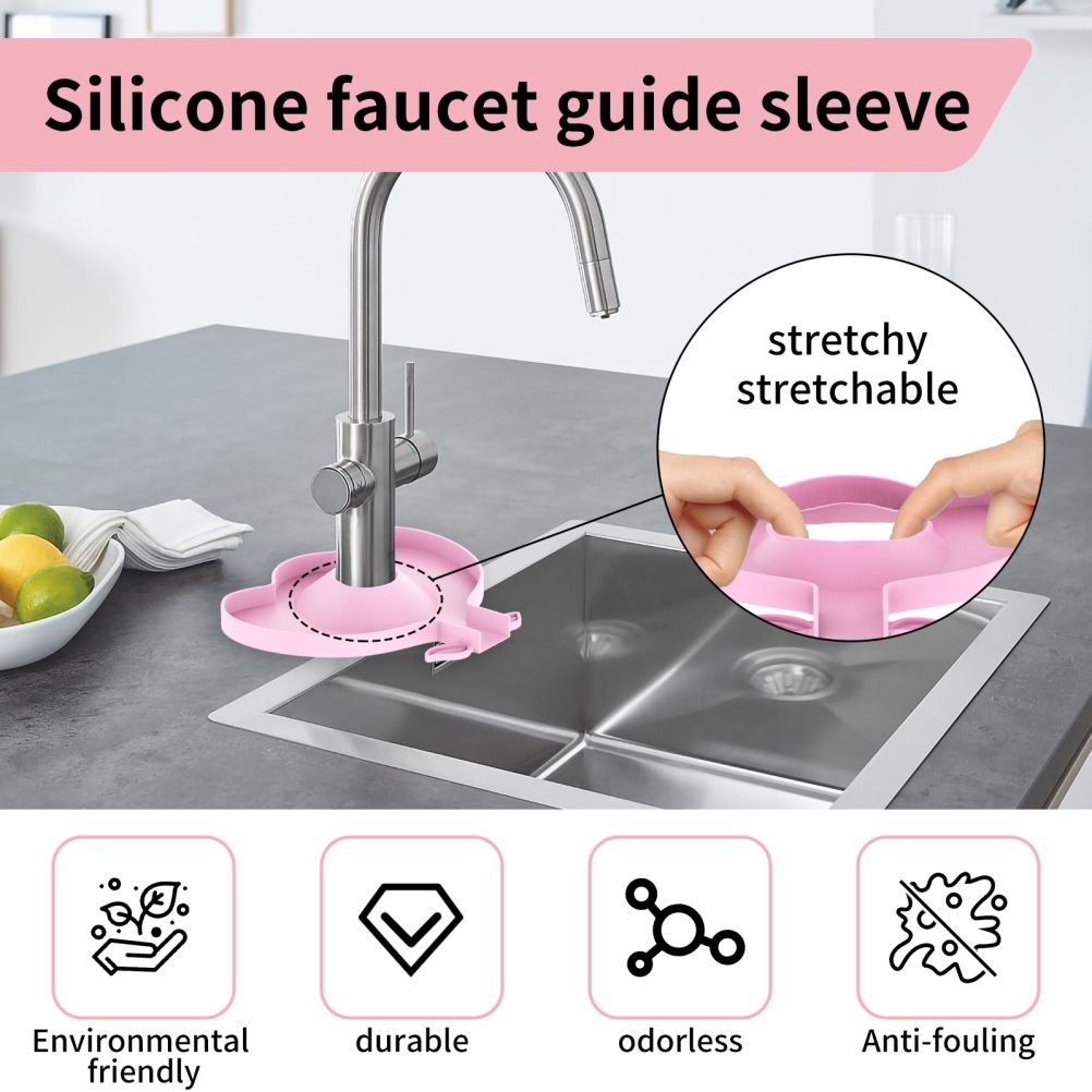 Kitchen Faucet Sink Splash Guard Silicone Faucet Water Catcher Mat Sink Draining Pad Behind Faucet for Kitchen Bathroom - Image 8