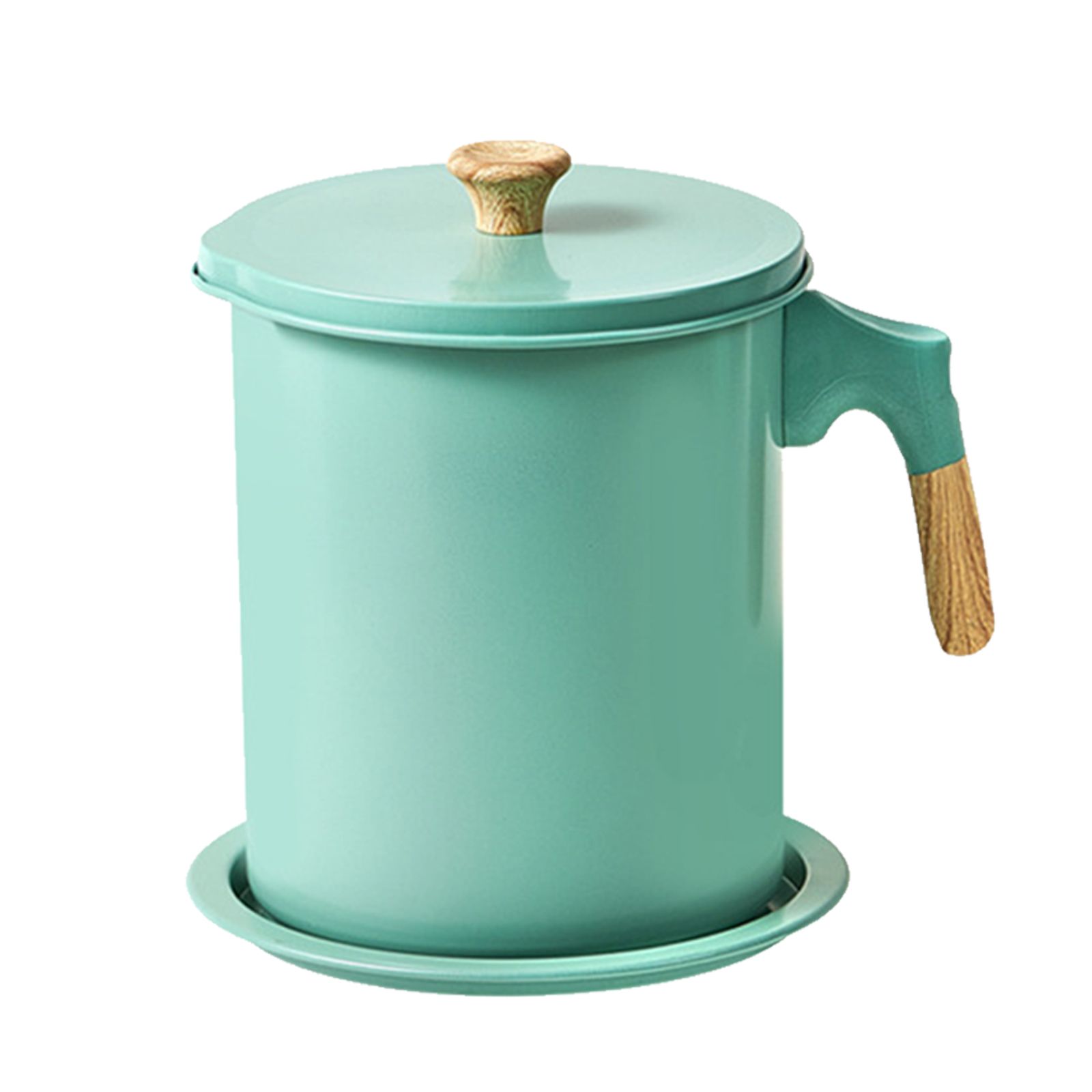 Household Mesh Oil Filter Tank with Lid Large Capacity Grease Container Oil Storage Pot - Image 1