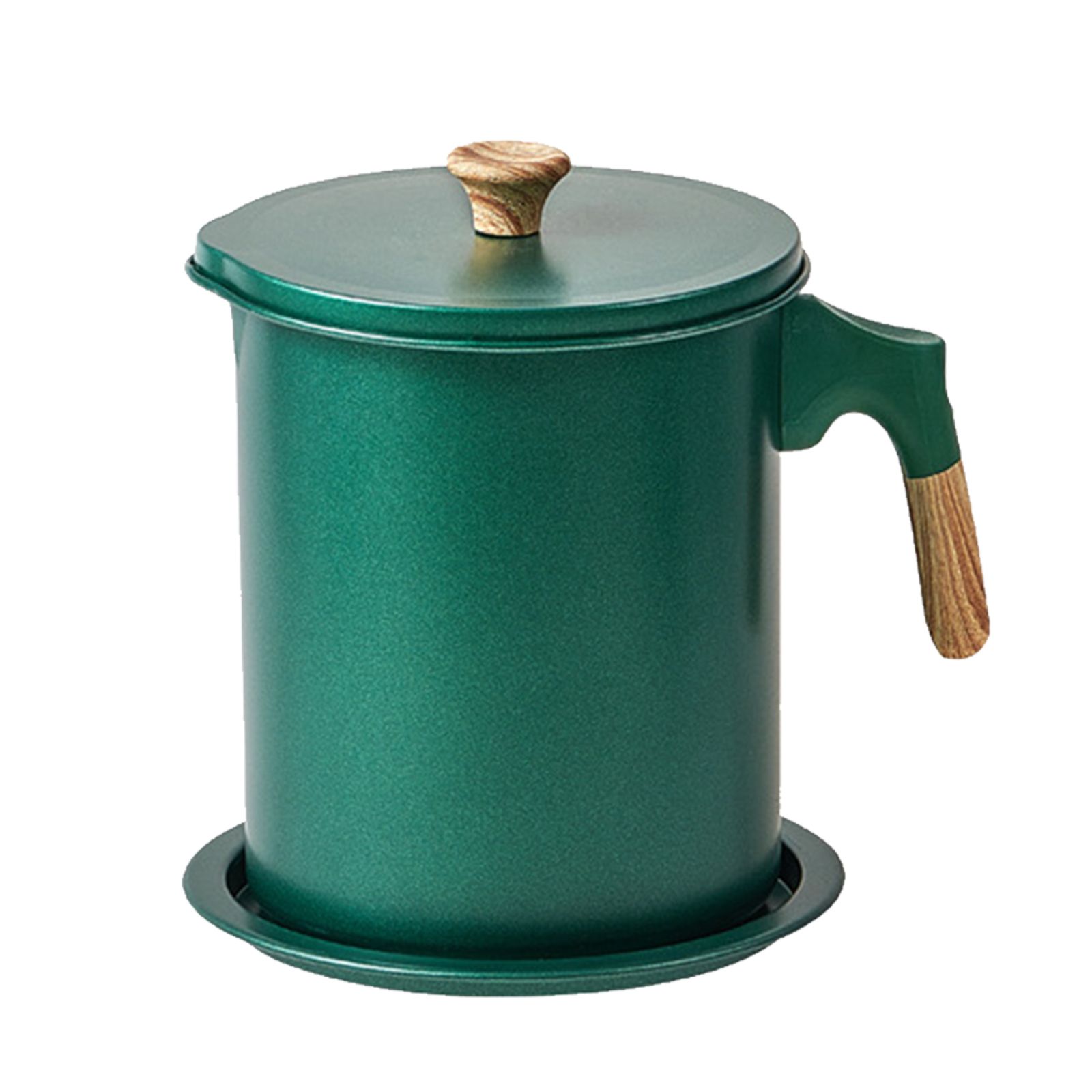 Household Mesh Oil Filter Tank with Lid Large Capacity Grease Container Oil Storage Pot - Image 1