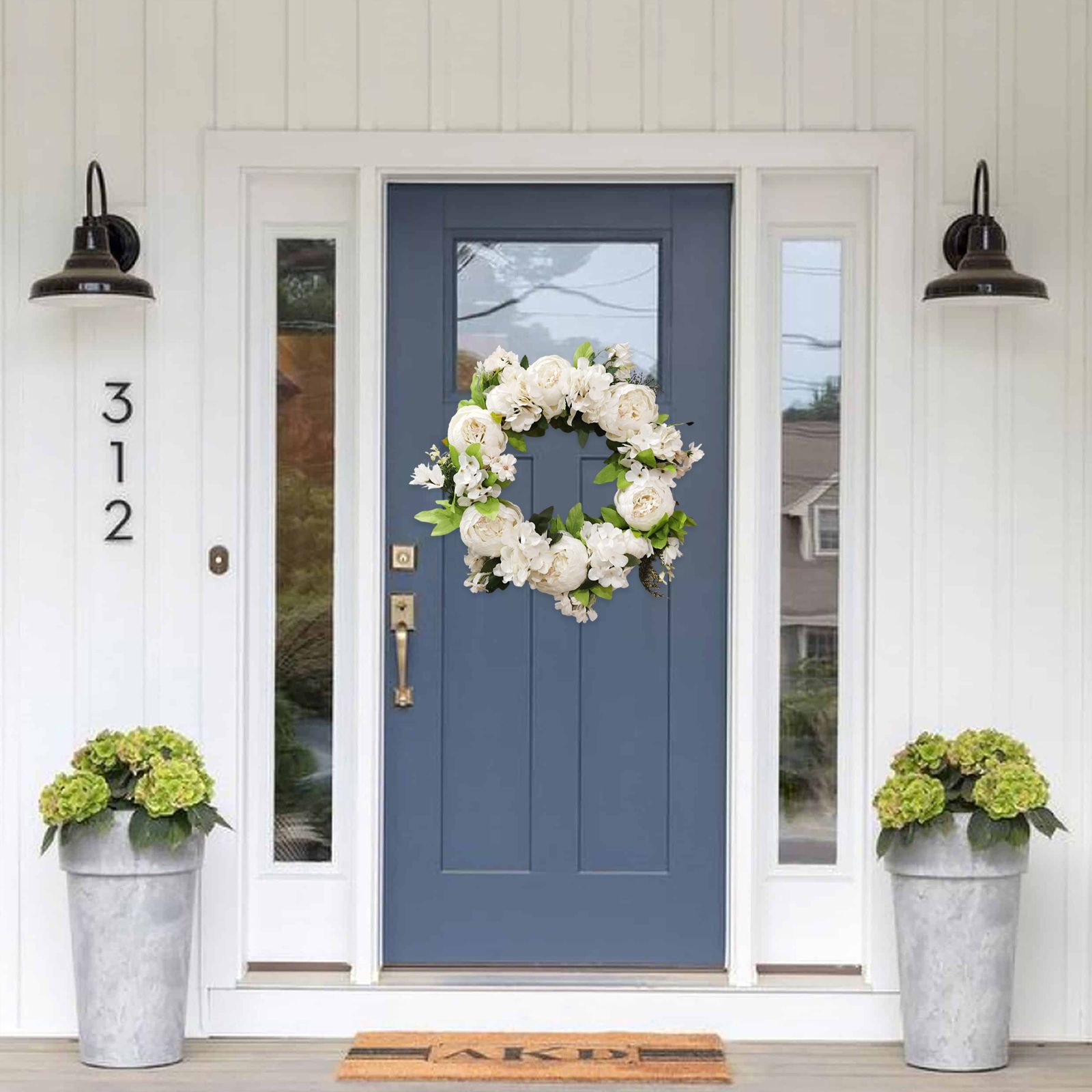 Christmas Wreath Handcraft Peony Wreath Artificial Spring Garland Wreath for Door Wall Wedding Party Home Decor - Image 8