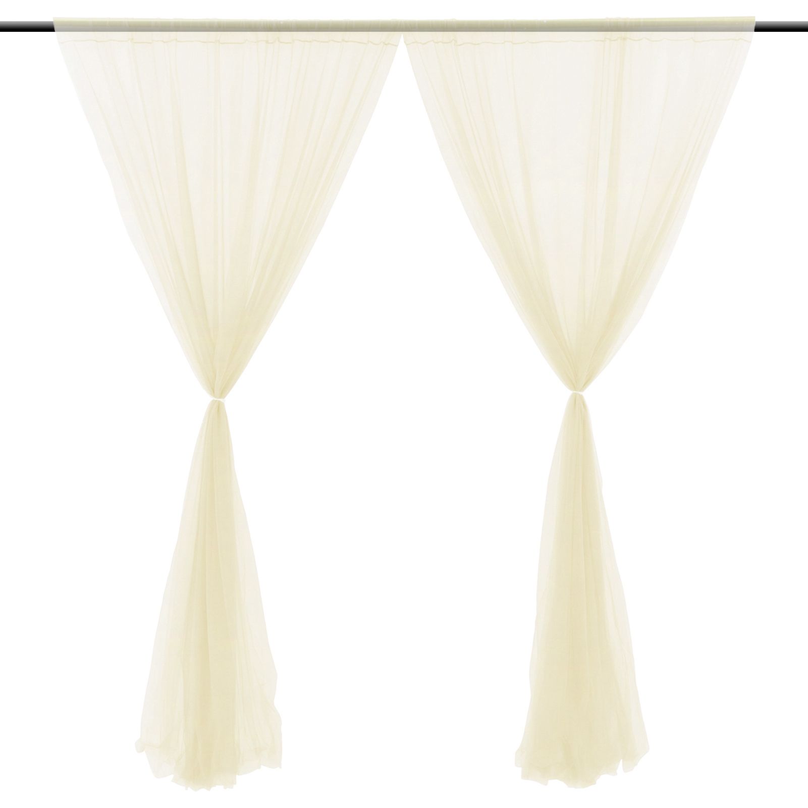 Wedding Party Window Screen Decoration Bedroom Outdoor Semi Transparent Mesh Curtains - Image 1