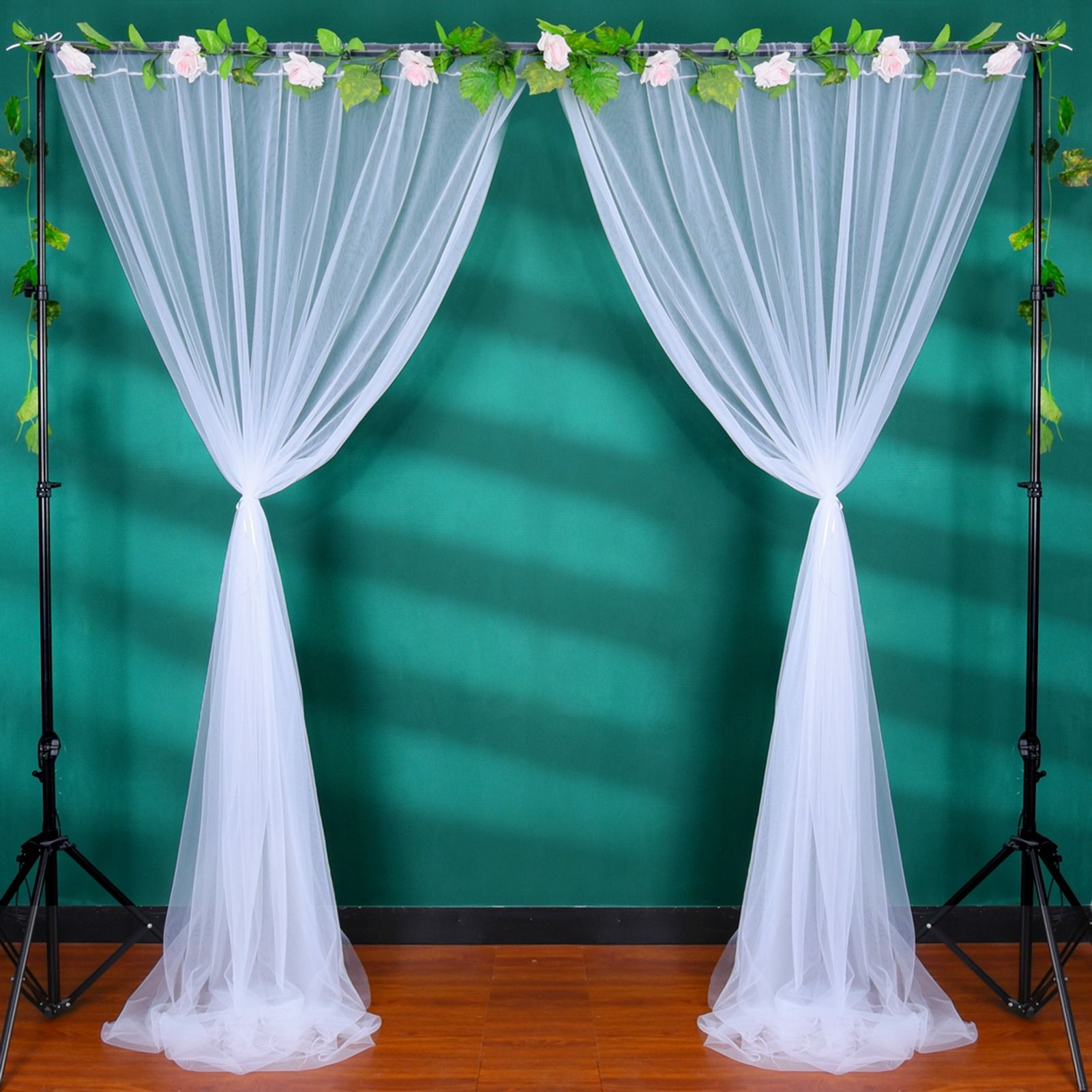 Wedding Party Window Screen Decoration Bedroom Outdoor Semi Transparent Mesh Curtains - Image 4