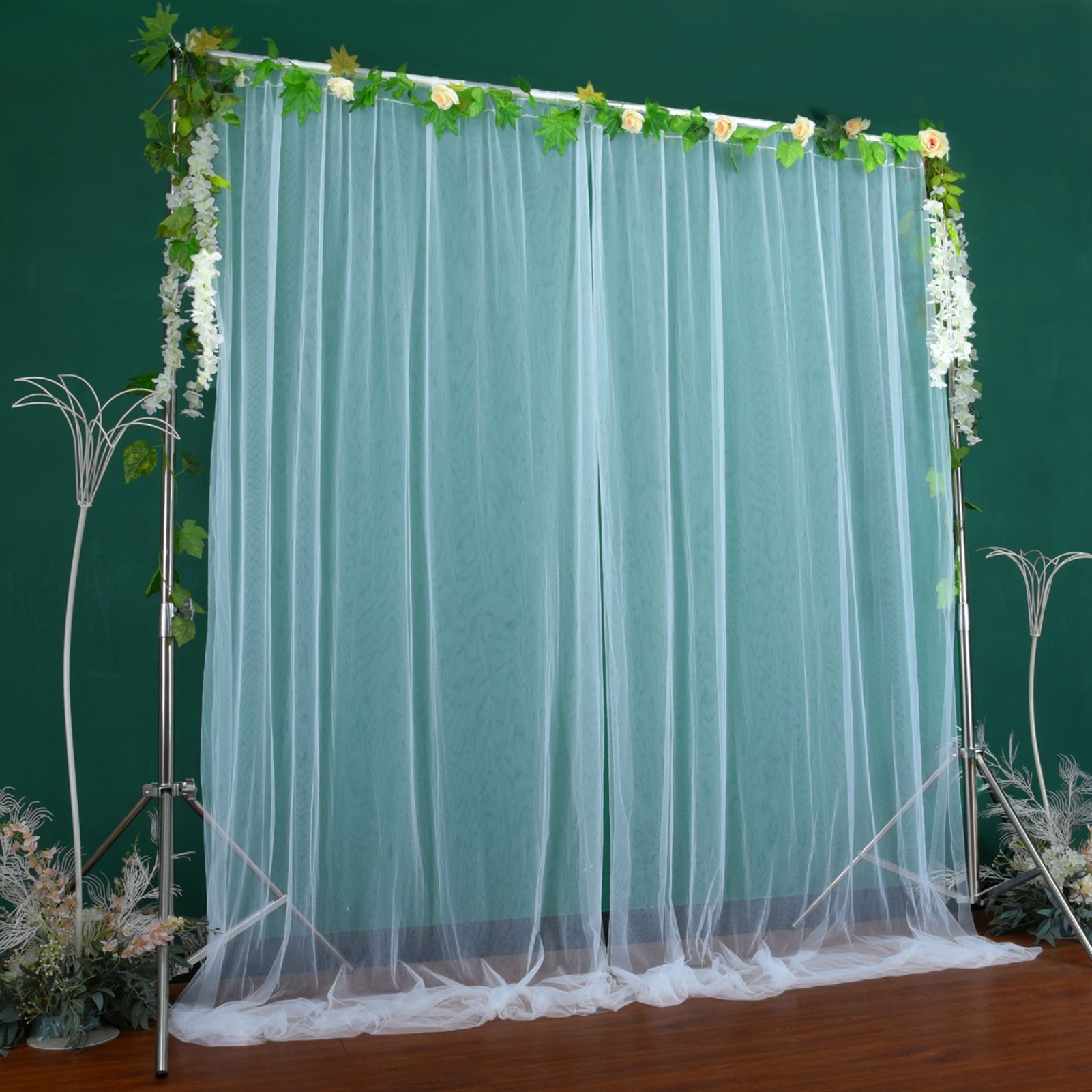 Wedding Party Window Screen Decoration Bedroom Outdoor Semi Transparent Mesh Curtains - Image 5