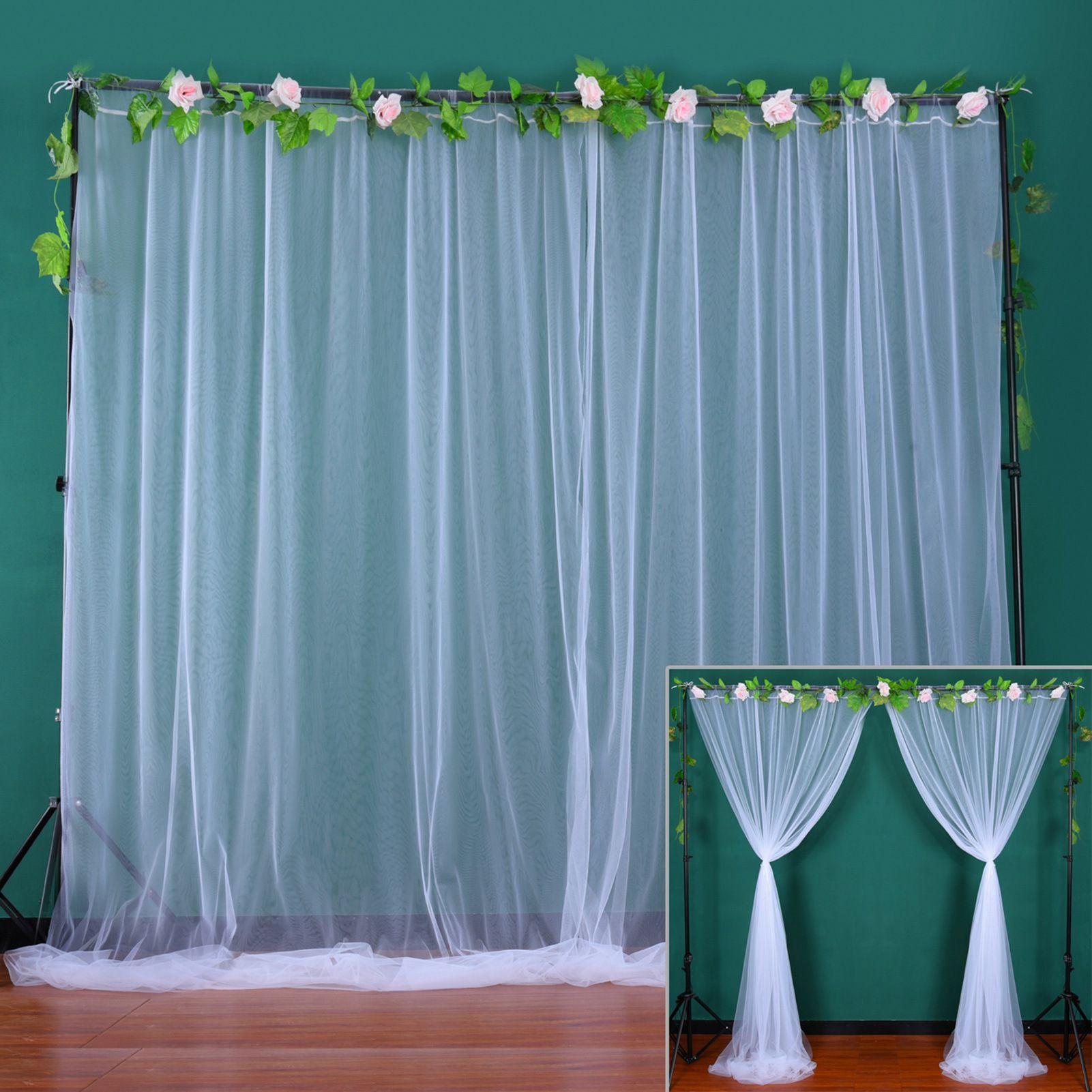 Wedding Party Window Screen Decoration Bedroom Outdoor Semi Transparent Mesh Curtains - Image 7