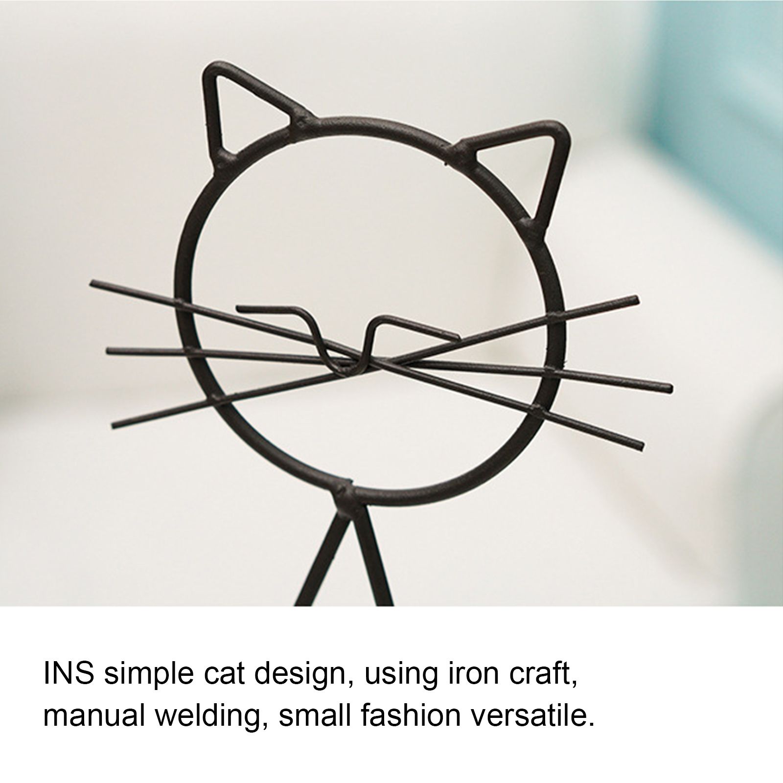 Simple Cat Iron Flower Ware Hydroponic Flower Arrangement Vase - Image 4