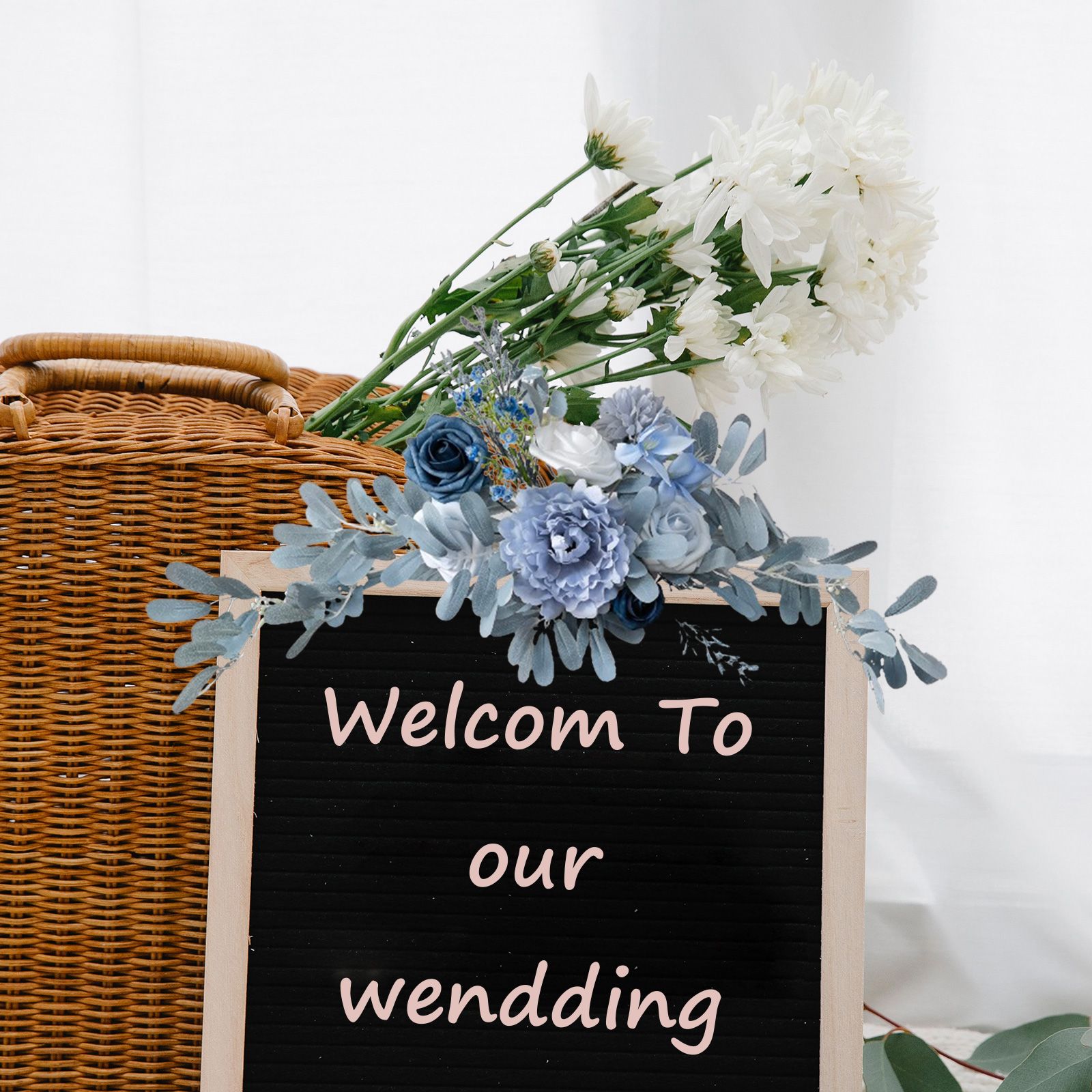Wedding Party Welcome Sign Flower Decoration - Image 6