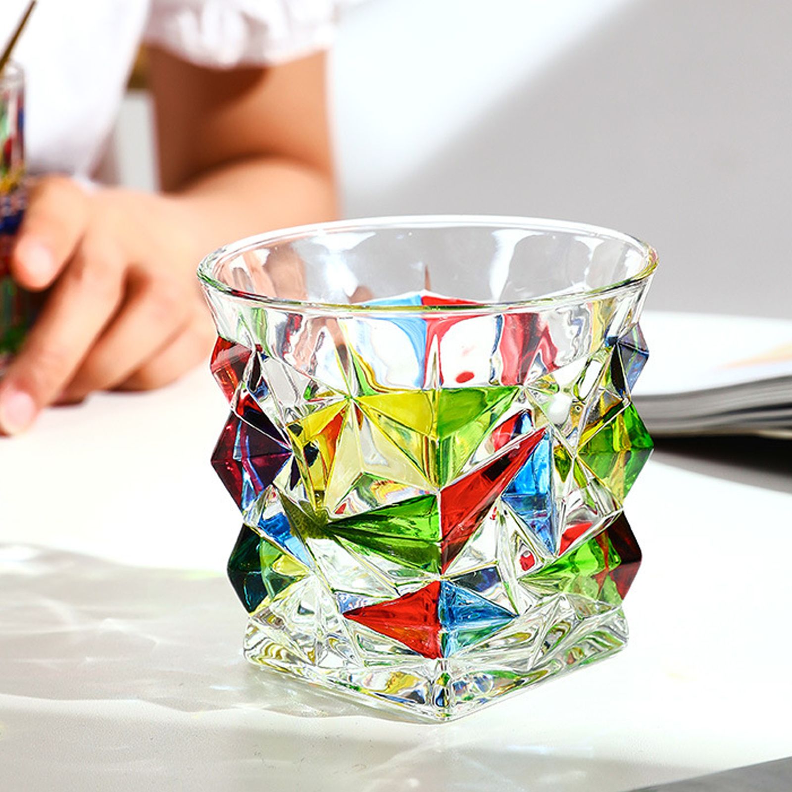Whiskey Glass Painted Crystal Glass - Image 4