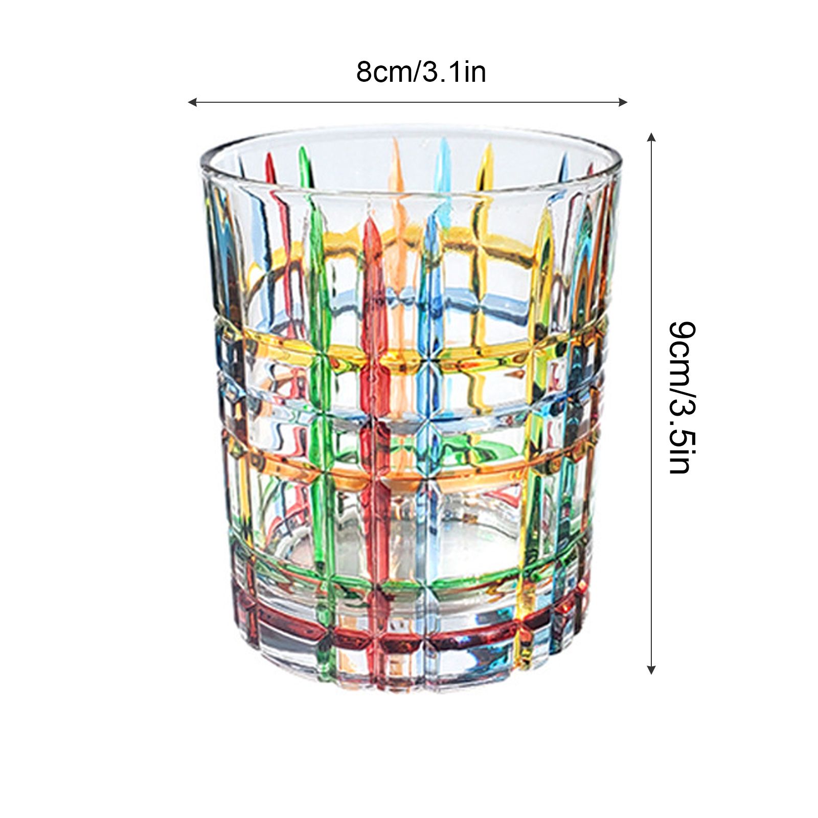 Whiskey Glass Painted Crystal Glass - Image 2