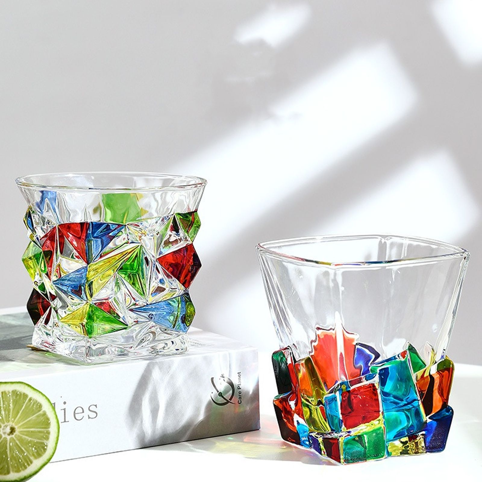 Whiskey Glass Painted Crystal Glass - Image 5