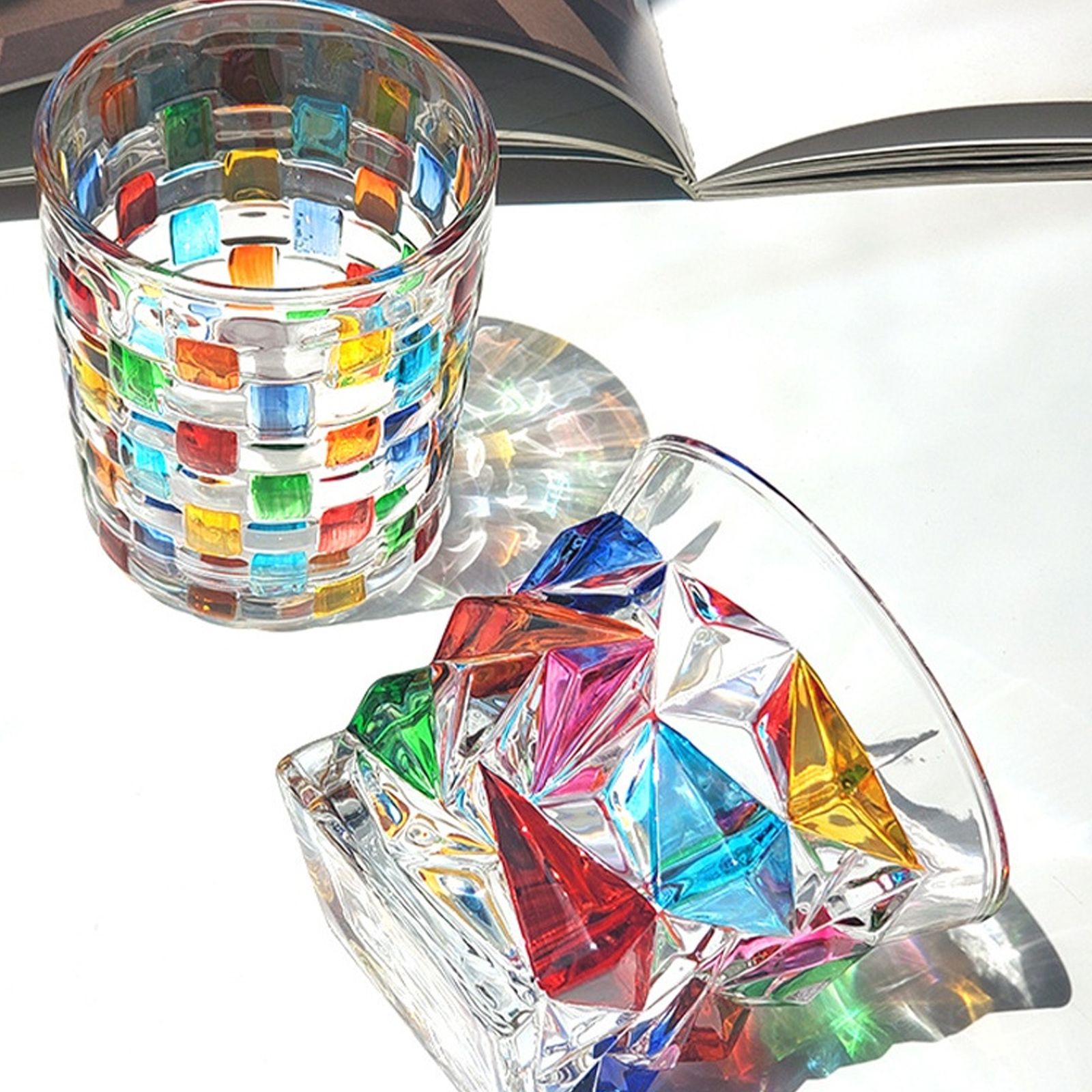 Whiskey Glass Painted Crystal Glass - Image 6