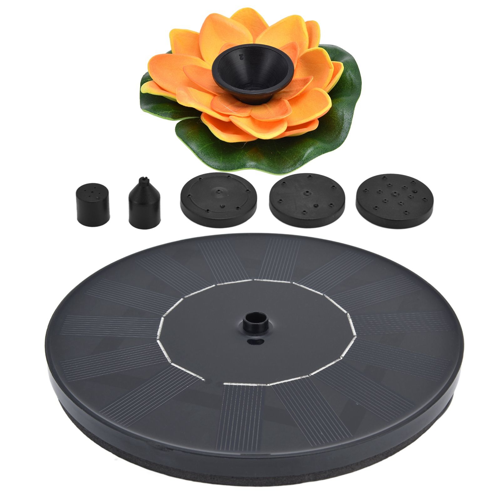 Lotus Solar Fountain Water Pump Floating Mini Solar Powered Water Fountain for Birdbaths Garden Pond Pool Outdoor1 - Image 1