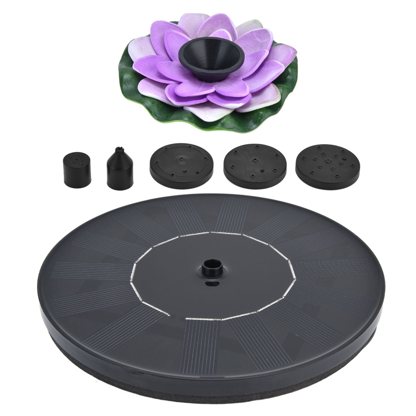 Lotus Solar Fountain Water Pump Floating Mini Solar Powered Water Fountain for Birdbaths Garden Pond Pool Outdoor3 - Image 1