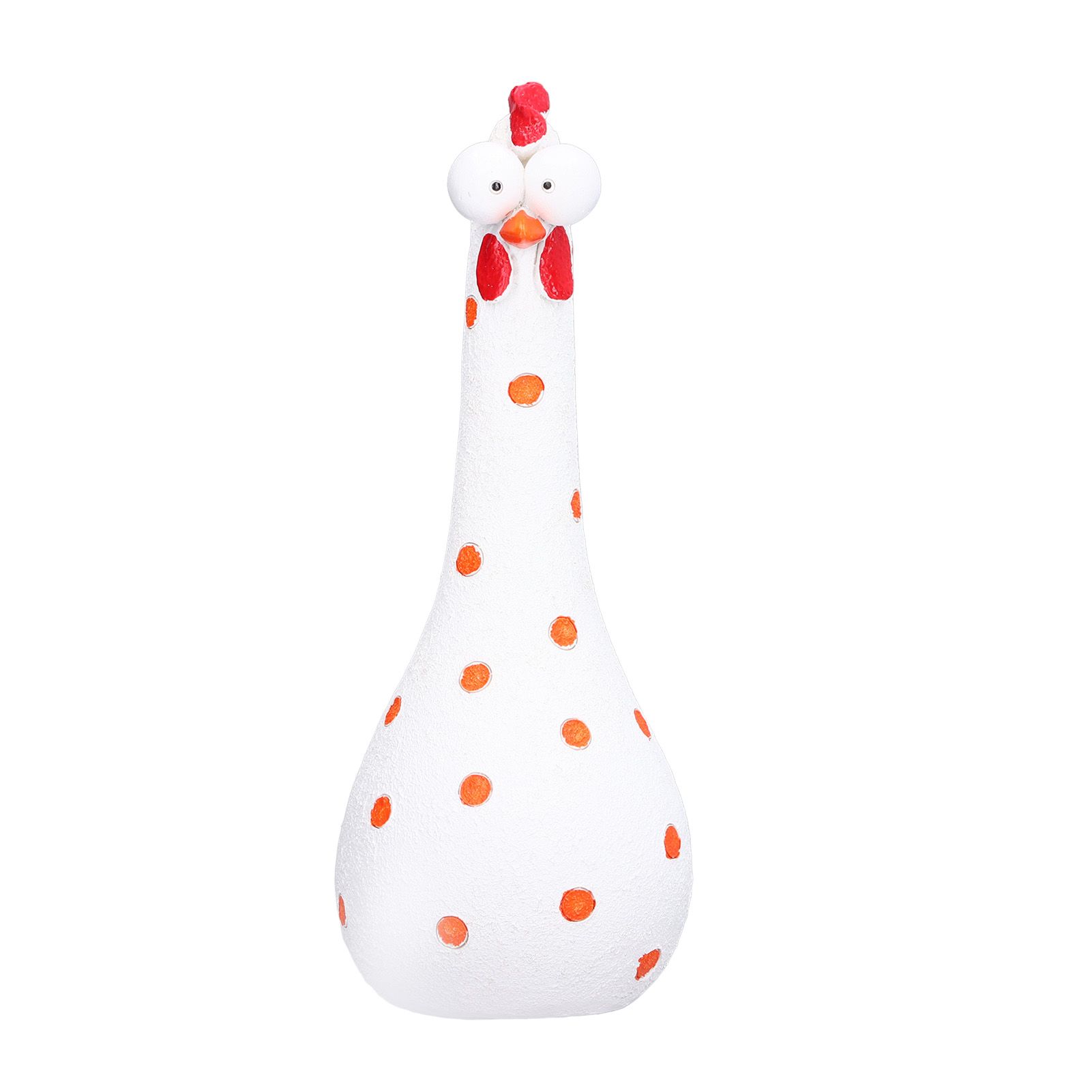 Chicken Statue Long Neck Microlandschaft Hand Crafted Resin Animal Garden Statues for Garden Yard Art DecorationWhite - Image 2