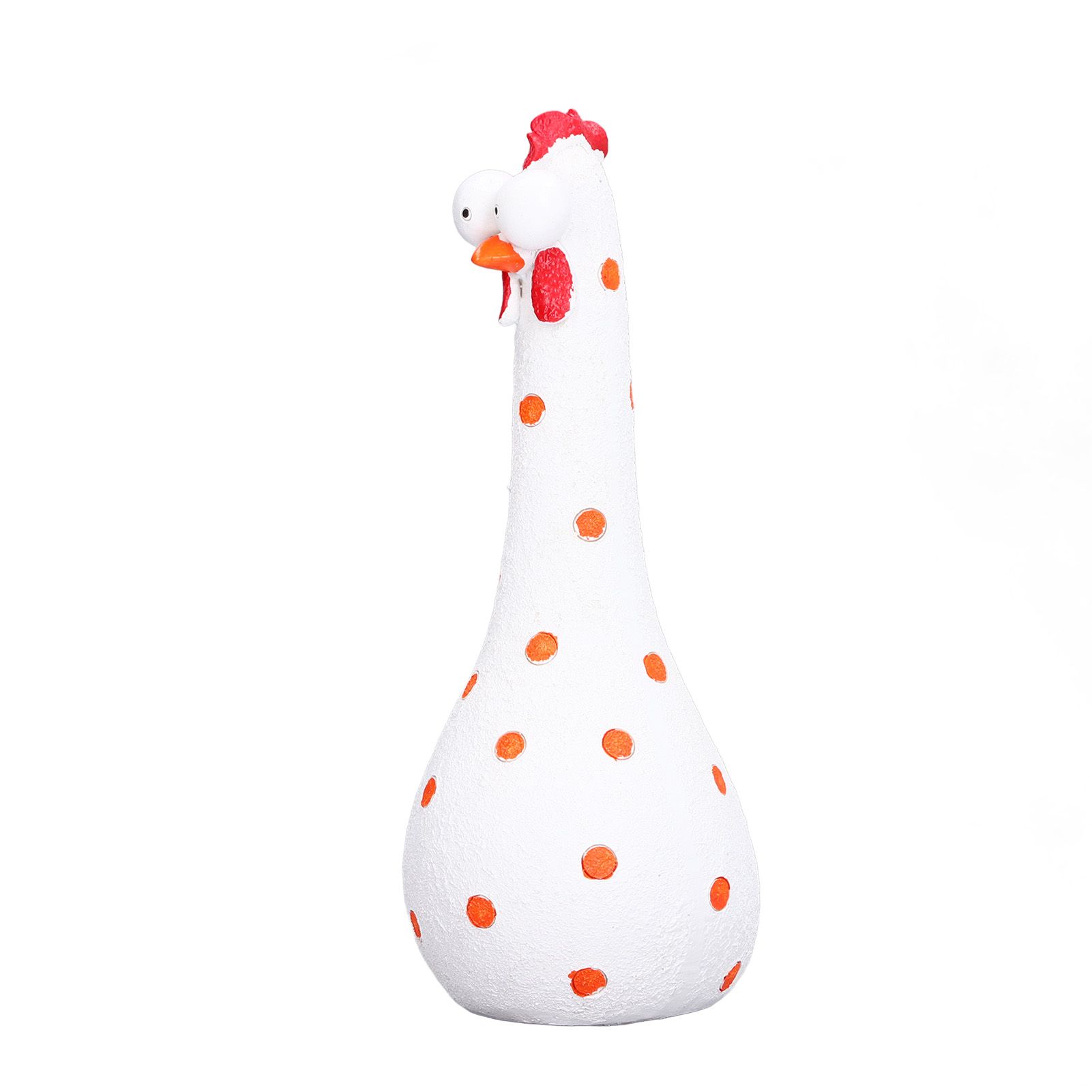 Chicken Statue Long Neck Microlandschaft Hand Crafted Resin Animal Garden Statues for Garden Yard Art DecorationWhite - Image 6