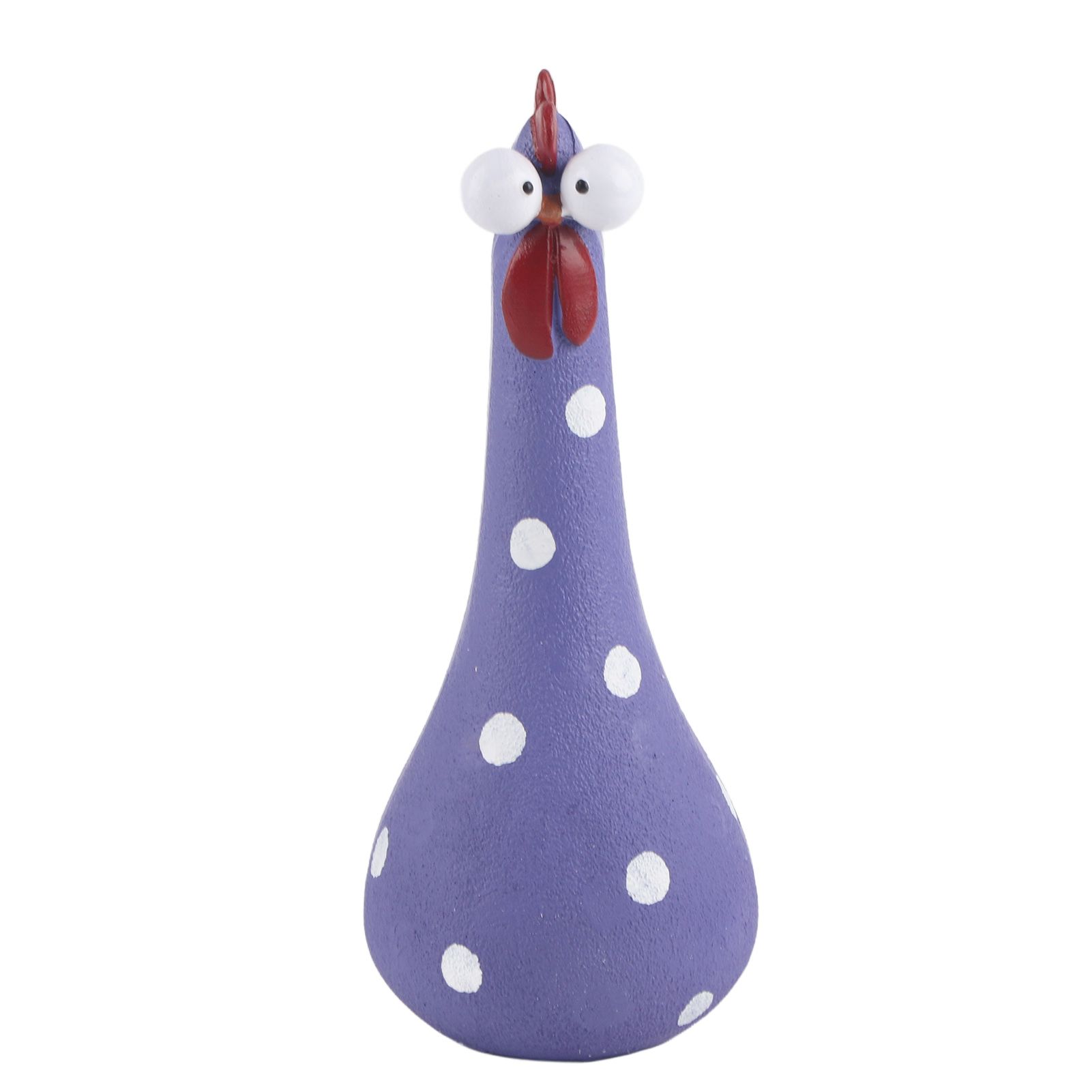 Chicken Statue Long Neck Microlandschaft Hand Crafted Resin Animal Garden Statues for Garden Yard Art DecorationPurple - Image 1