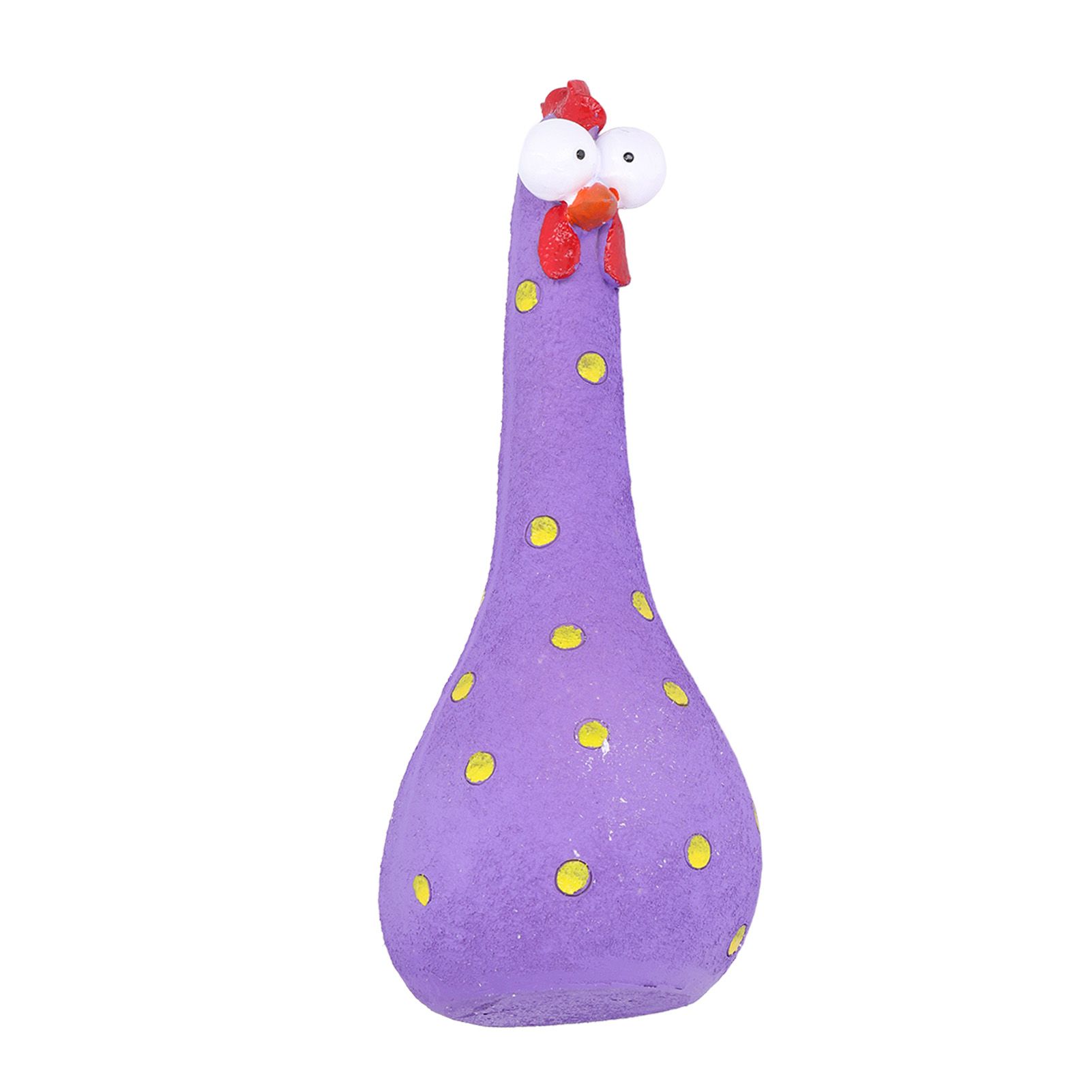 Chicken Statue Long Neck Microlandschaft Hand Crafted Resin Animal Garden Statues for Garden Yard Art DecorationPurple - Image 2