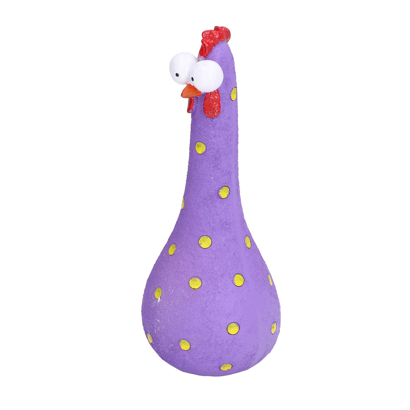 Chicken Statue Long Neck Microlandschaft Hand Crafted Resin Animal Garden Statues for Garden Yard Art DecorationPurple - Image 3