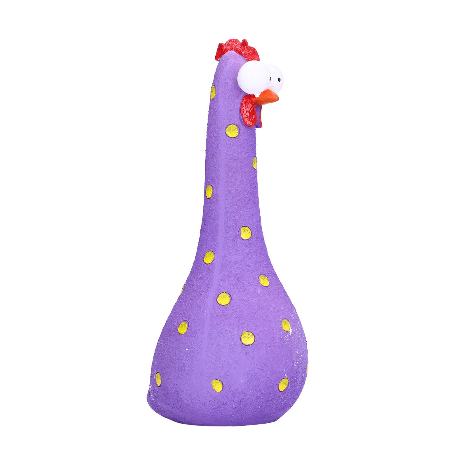 Chicken Statue Long Neck Microlandschaft Hand Crafted Resin Animal Garden Statues for Garden Yard Art DecorationPurple - Image 6