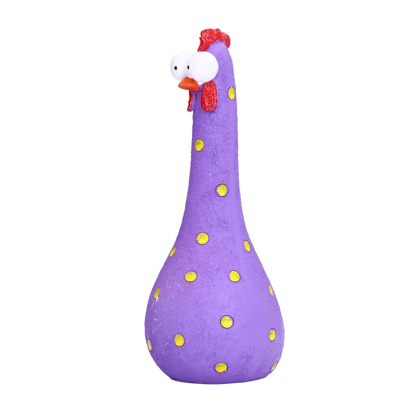 Chicken Statue Long Neck Microlandschaft Hand Crafted Resin Animal Garden Statues for Garden Yard Art DecorationPurple - Image 8