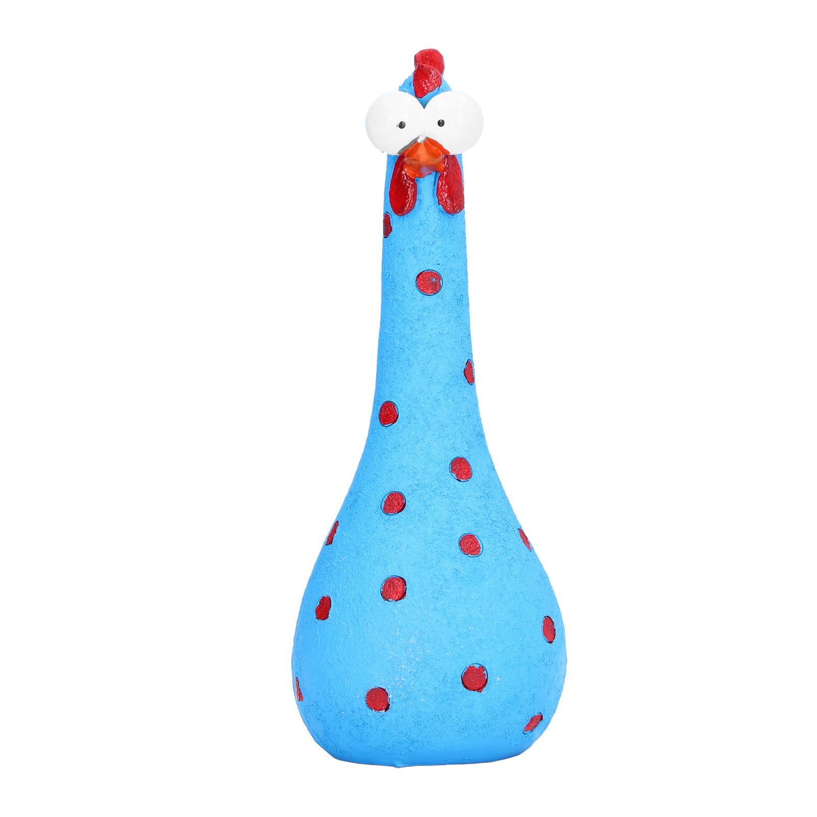 Chicken Statue Long Neck Microlandschaft Hand Crafted Resin Animal Garden Statues for Garden Yard Art DecorationBlue - Image 1