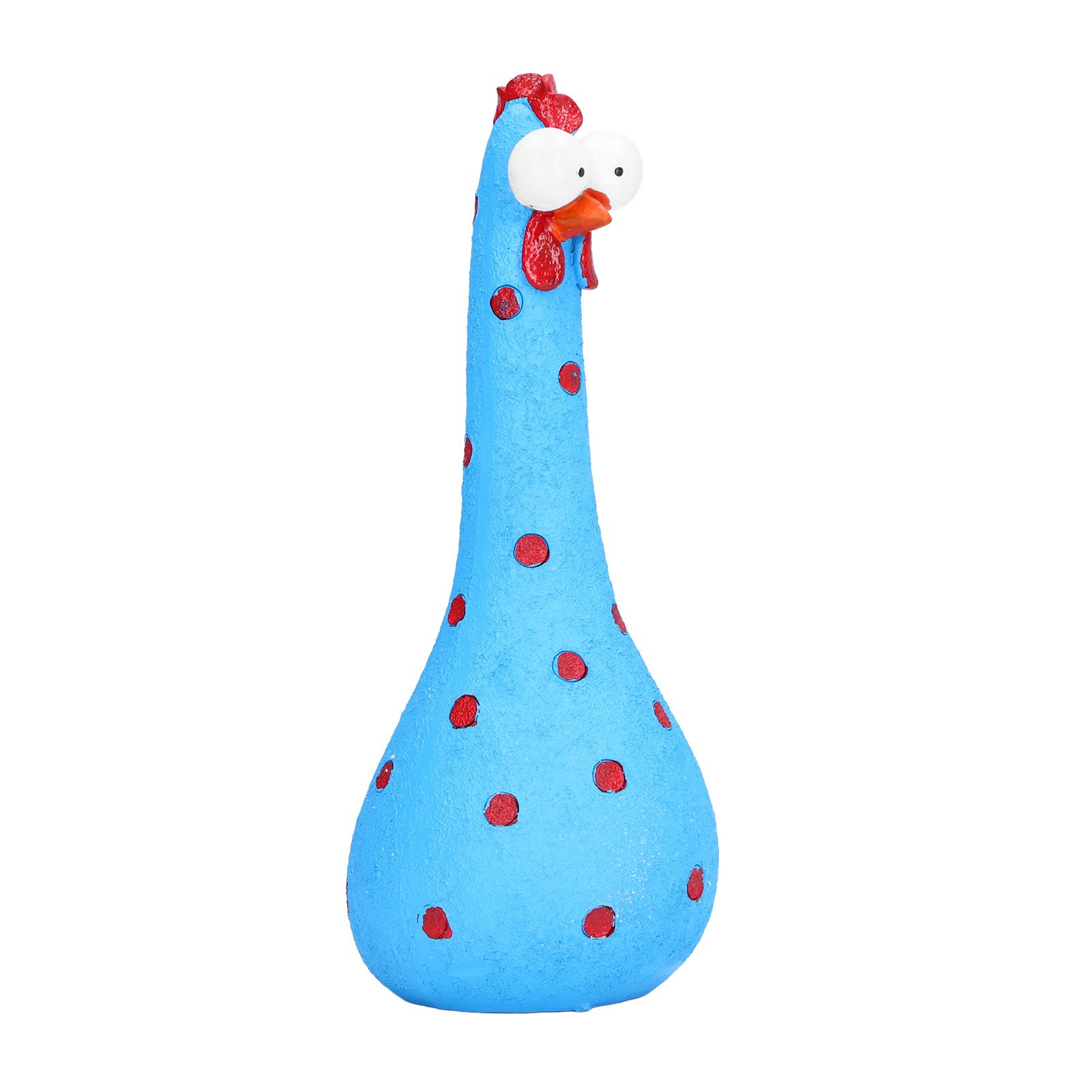 Chicken Statue Long Neck Microlandschaft Hand Crafted Resin Animal Garden Statues for Garden Yard Art DecorationBlue - Image 3