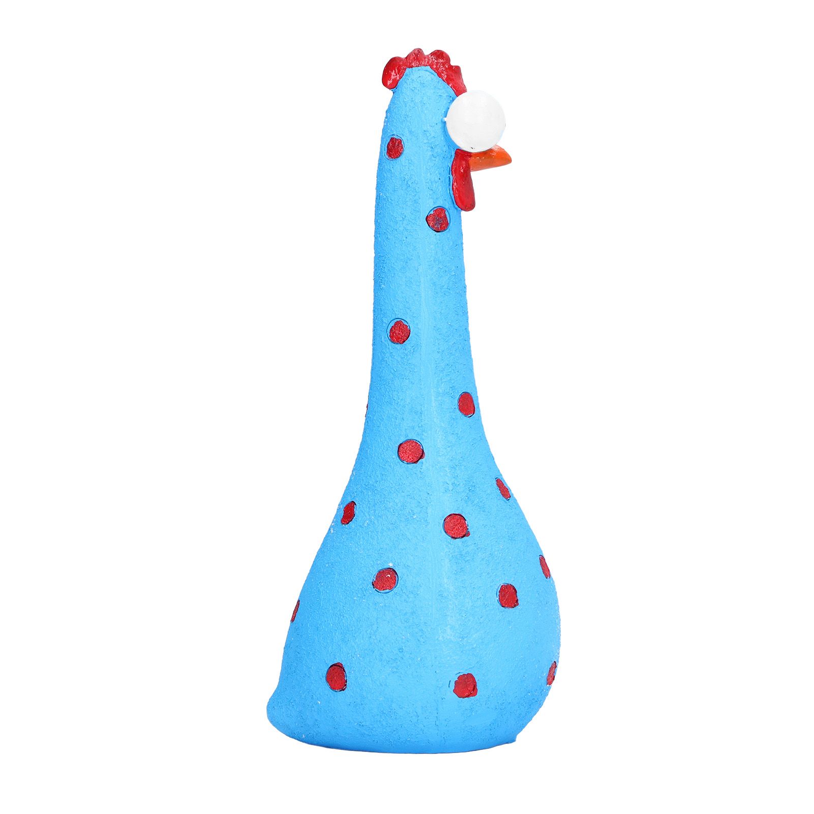 Chicken Statue Long Neck Microlandschaft Hand Crafted Resin Animal Garden Statues for Garden Yard Art DecorationBlue - Image 6