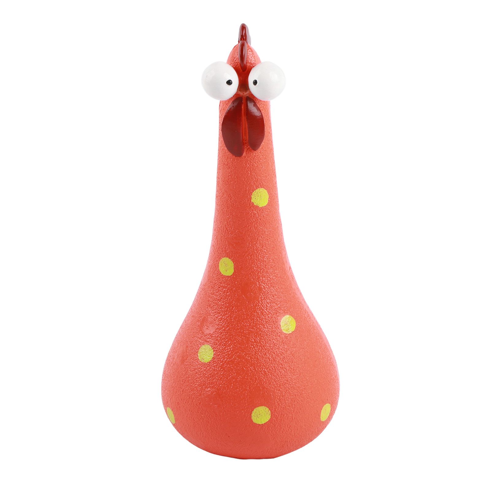 Chicken Statue Long Neck Microlandschaft Hand Crafted Resin Animal Garden Statues for Garden Yard Art DecorationOrange - Image 1